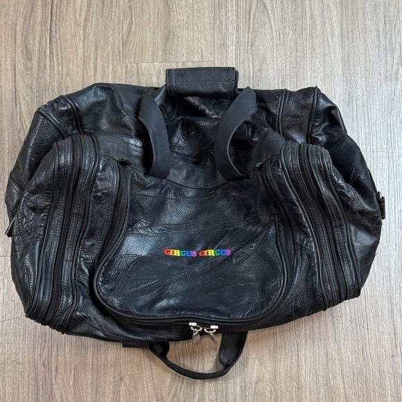 Black Circus Circus Men's Bag - Genuine Buffalo Leather- Navarre Leather Co - Picture 1 of 11
